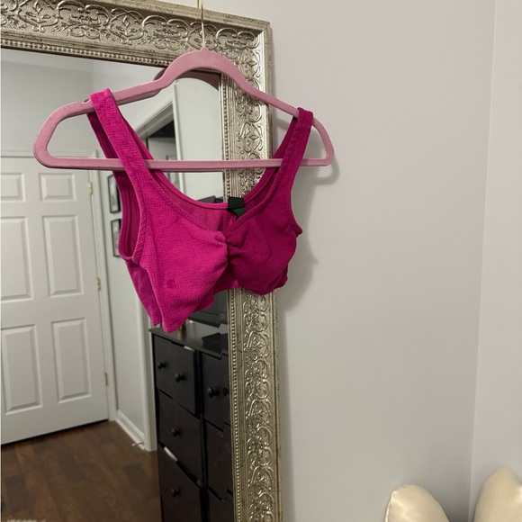 Target Fuchsia Bow Accent Bralette - Picture 3 of 4